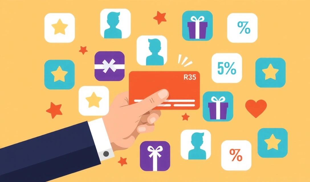 Ilustrace programu loajality s odměnami