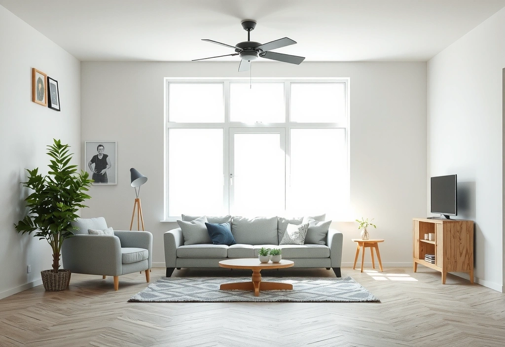 Čistý a moderní obývací pokoj