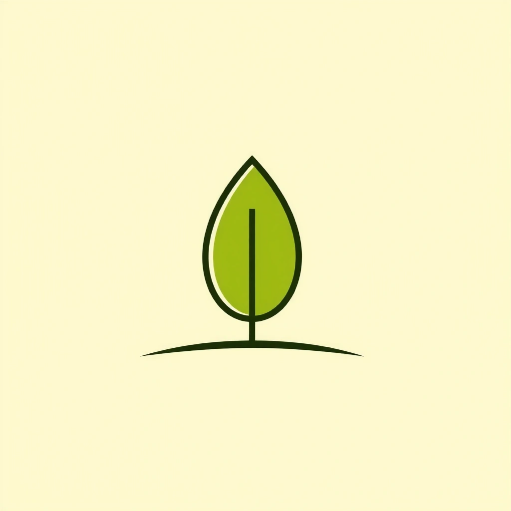 Ikona ekologie - zelený list nebo strom