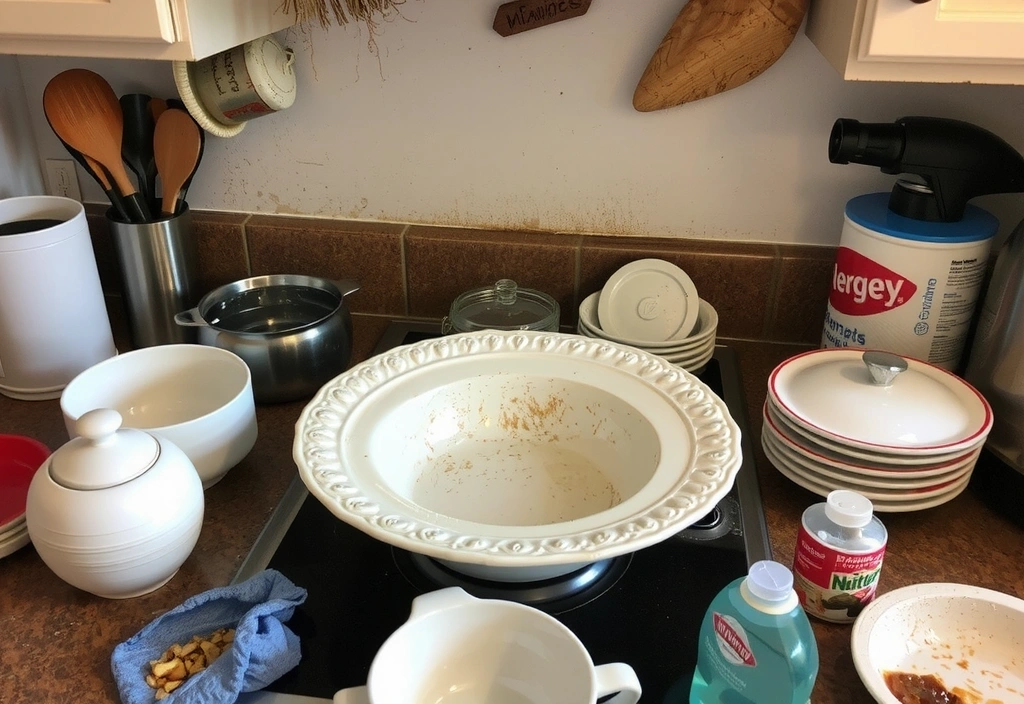 Kuchyně před úklidem