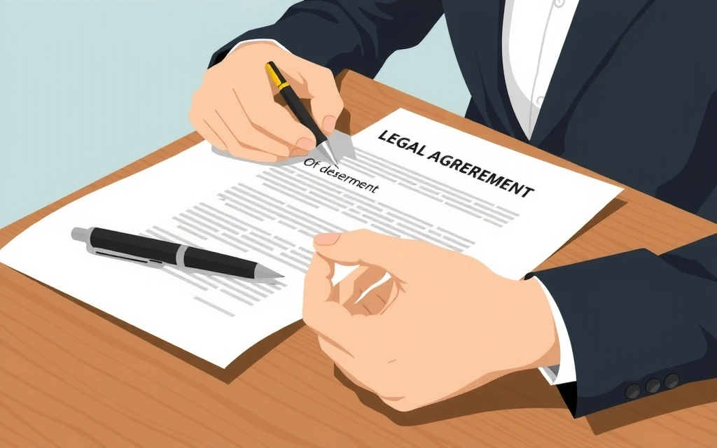 Ilustrace smlouvy a právních dokumentů